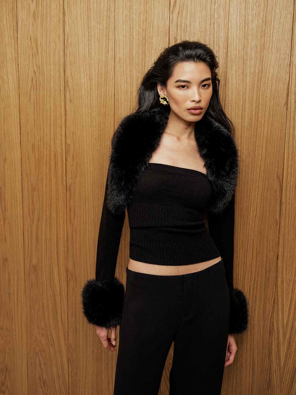 Clarissa Cashmere Faux Fur Bolero Set