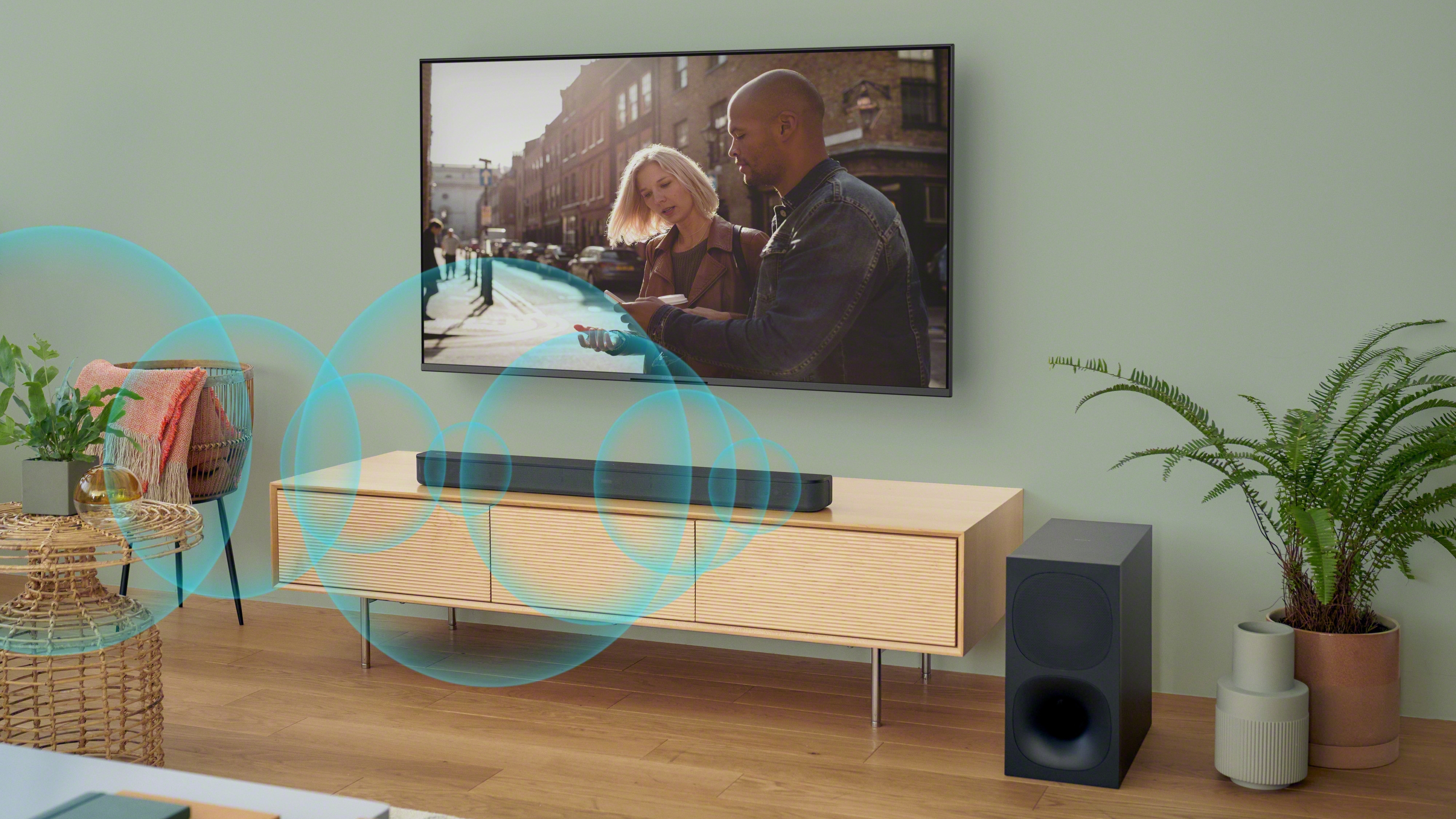 This new Sony soundbar offers 5.1 surround sound from a simple 2.1 