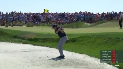WATCH: Mickelson Holes Incredible Shot From The Sand At PGA
