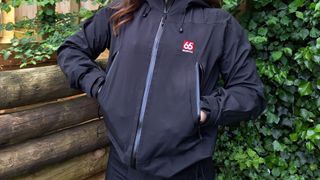 66°North snaefell jacket review: close up of the front of the snaefell