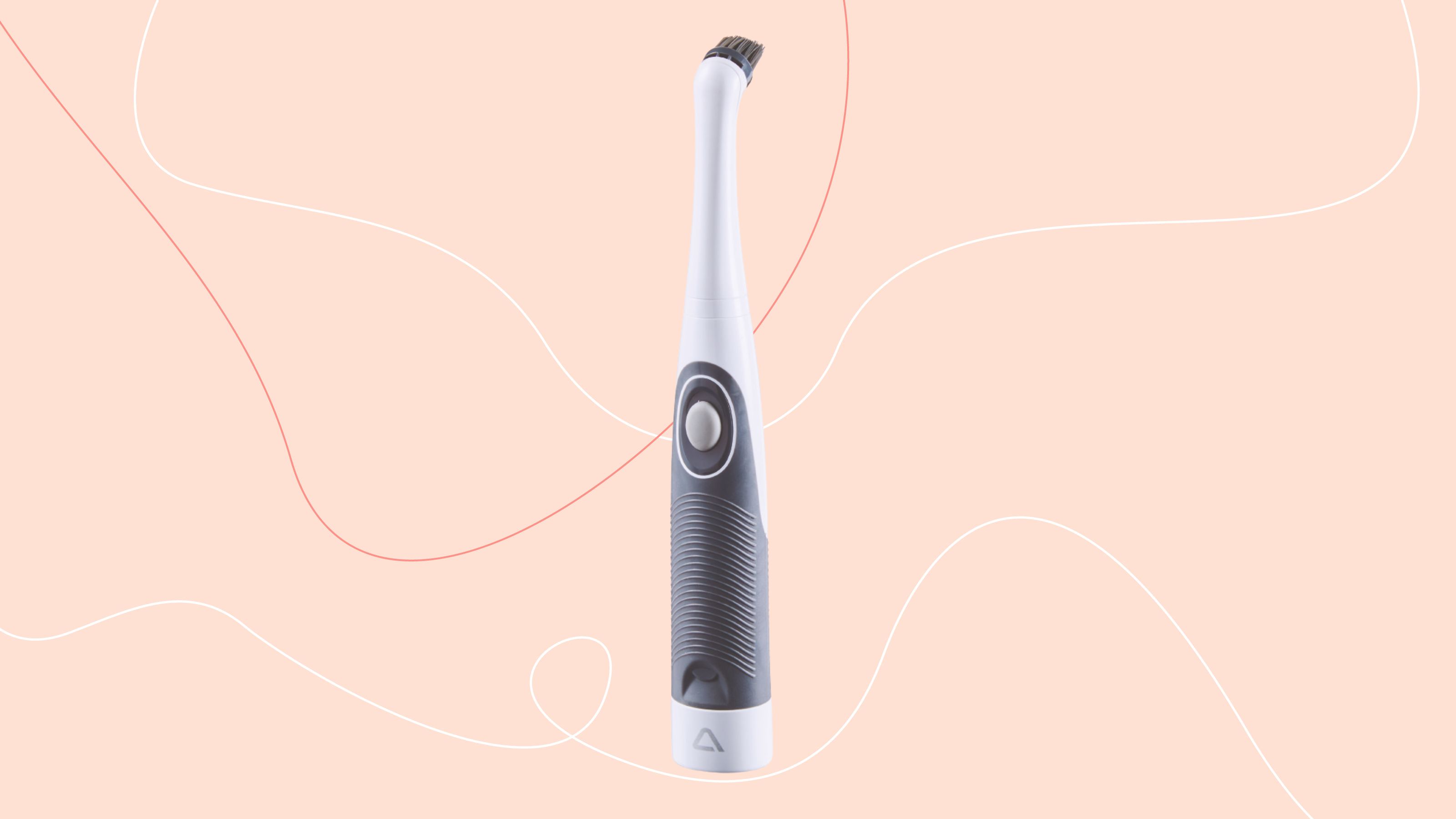 Aldi electric cleaning brush against pink background