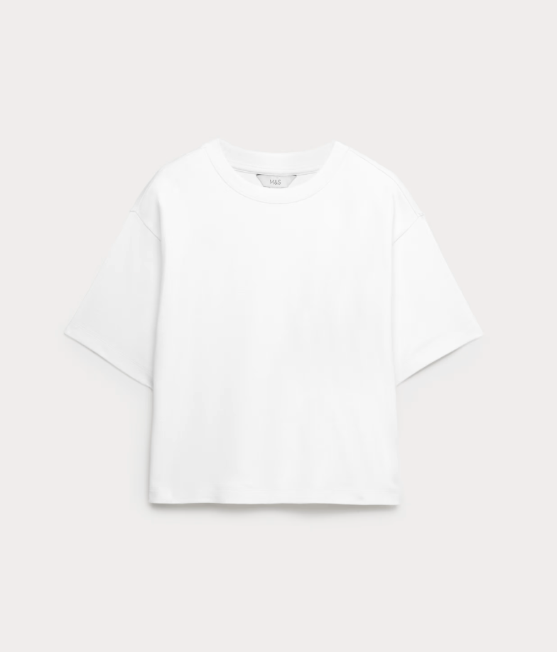 M&amp;amp;S, Pure Cotton Heavyweight Boxy Top