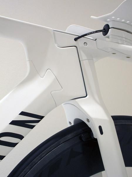 Canyon used these 'puzzle piece' frame sections to easily swap between different prototype shapes during wind tunnel testing.