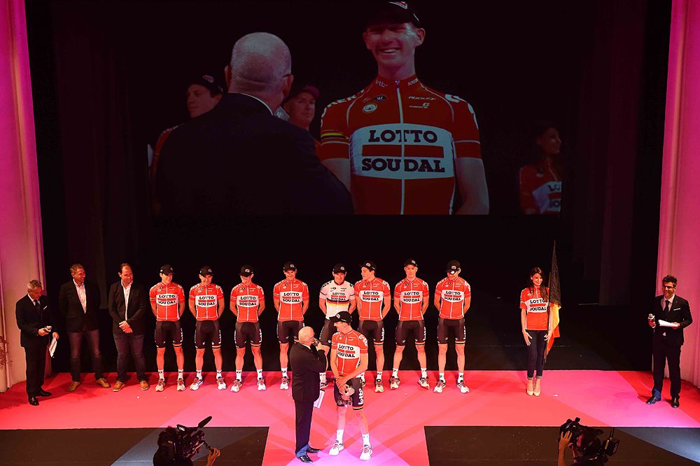 Lotto-Soudal at the 2015 Giro d'Italia team presentation