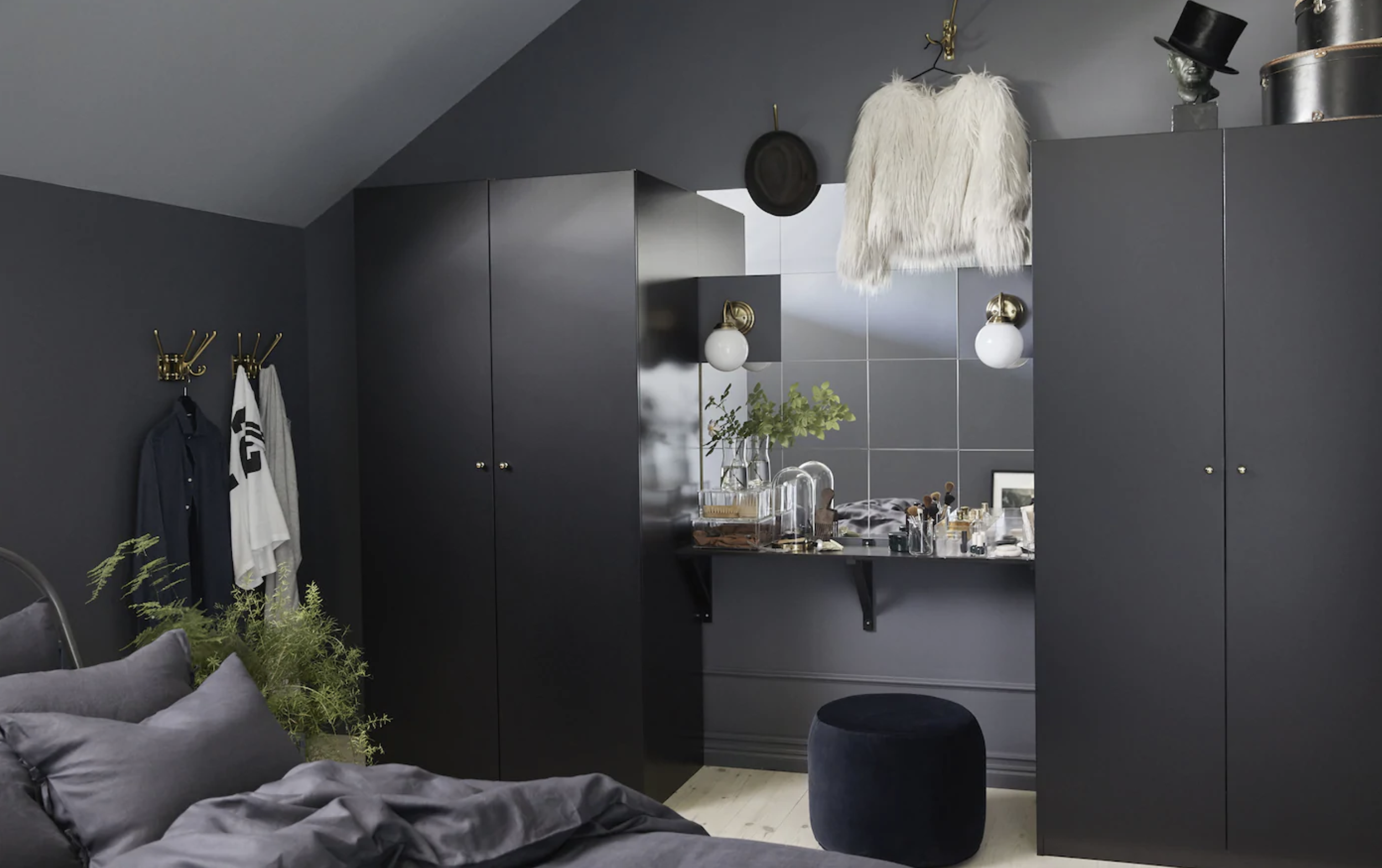 Dressing room ideas in a bedroom