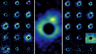 Different faces of the dying star W Hydrae seen in different molecular lines with ALMA. Shown here are 30 faces out of 57 images in total.