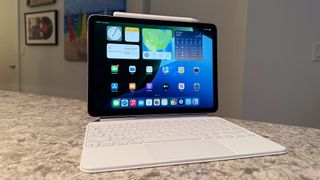 1-Apple iPad Air 11-inch M3 (2025) Review. 11-inch iPad Air with M3 in Magic Keyboard on homescreen.