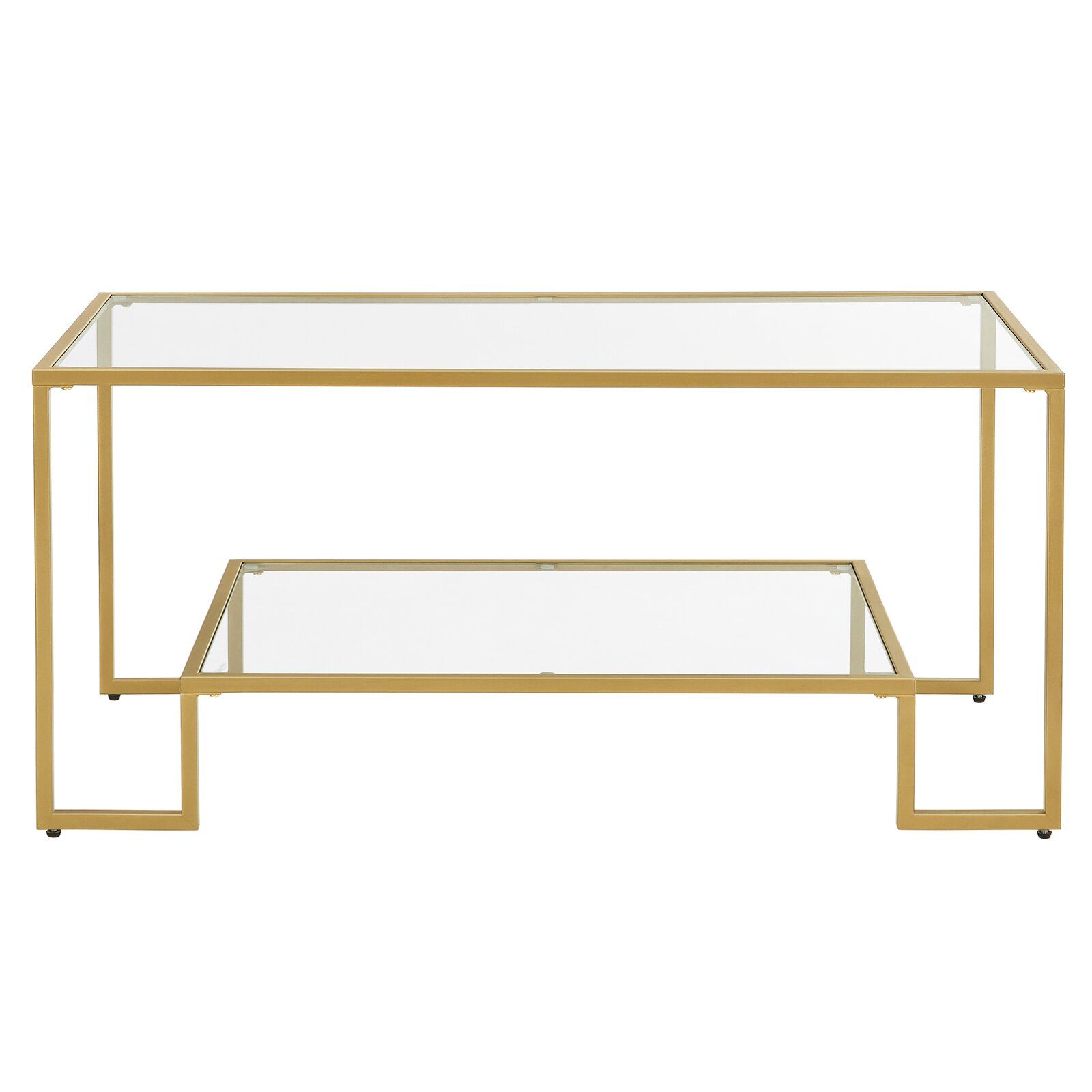 Clear gold coffee table