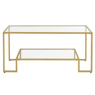 Clear gold coffee table