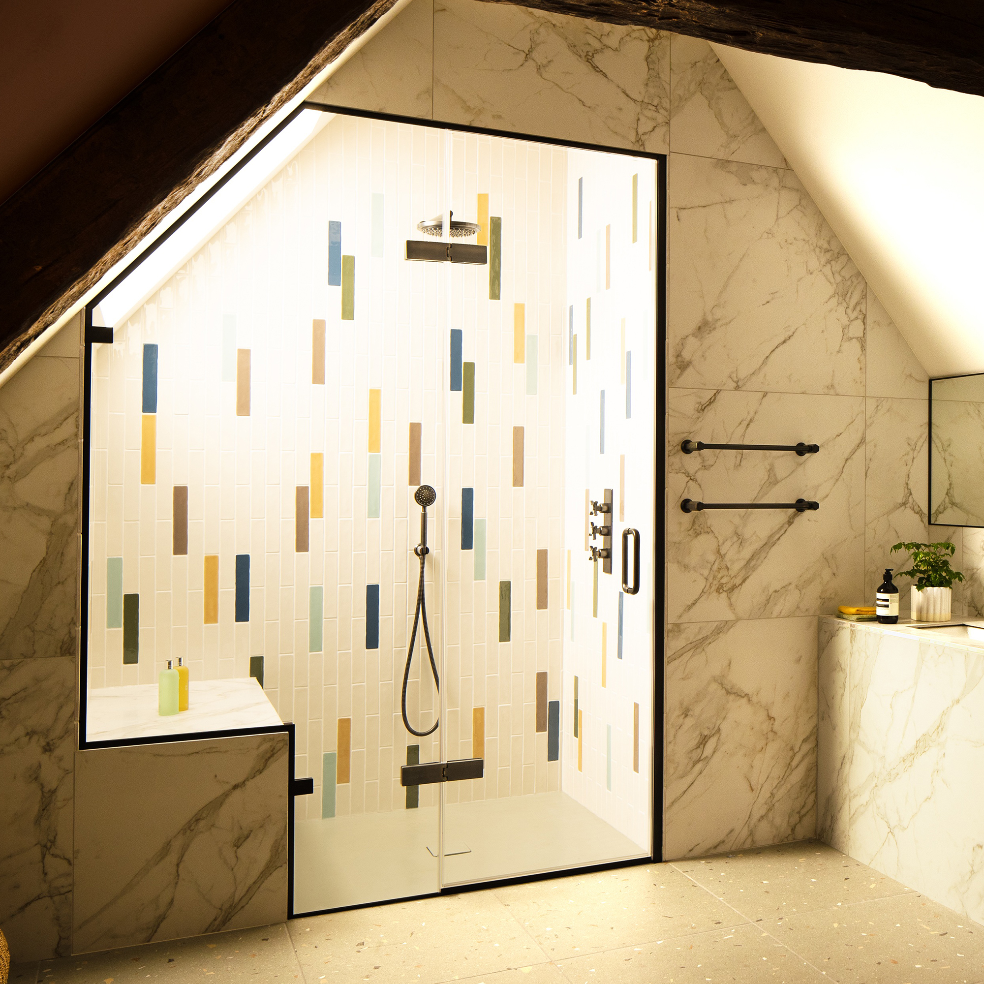 Matki colourful shower tray
