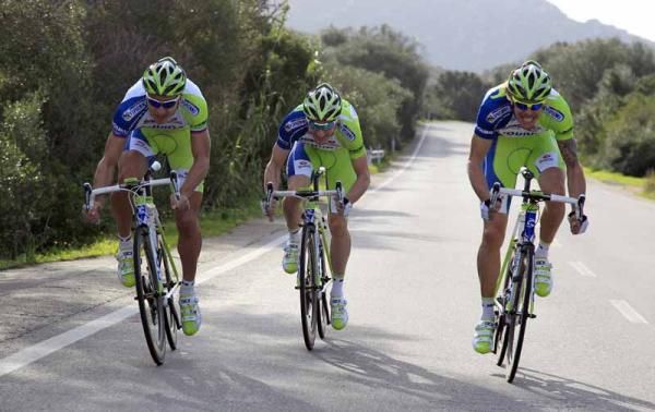 Sprinters Peter Sagan, Elia Viviani and Daniel Oss