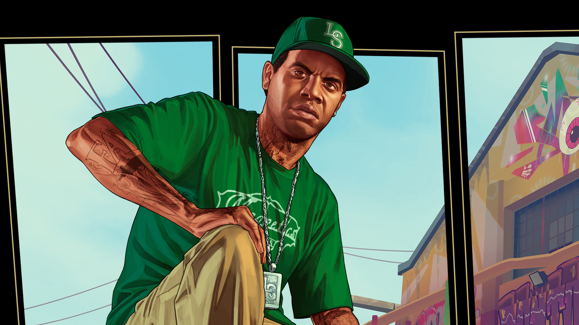 Lamar in key art for the GTA Online Lowriders update