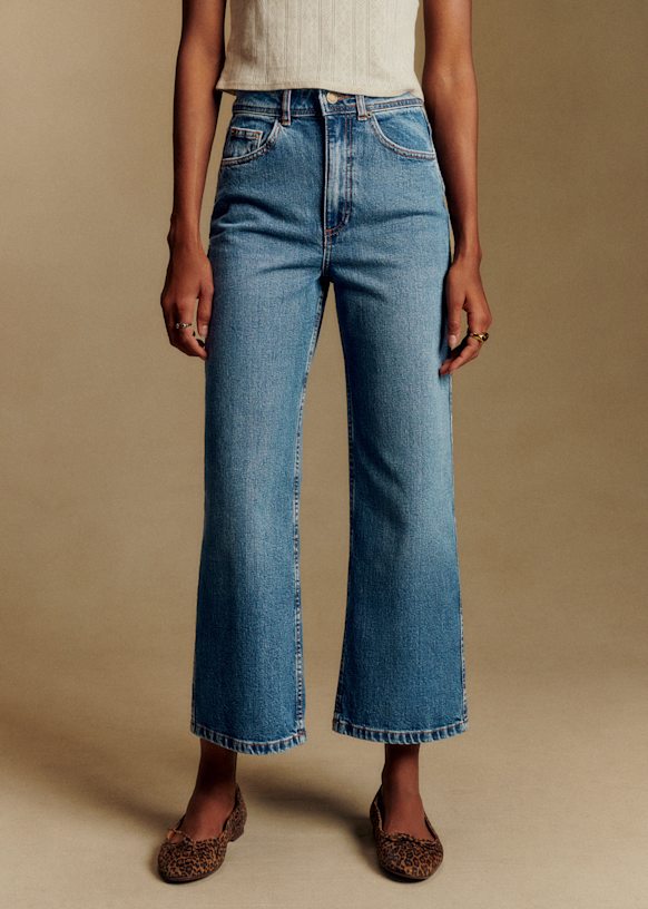Le Crop - Denim Blue - Organic Cotton - Organic Textile - S&amp;eacute;zane