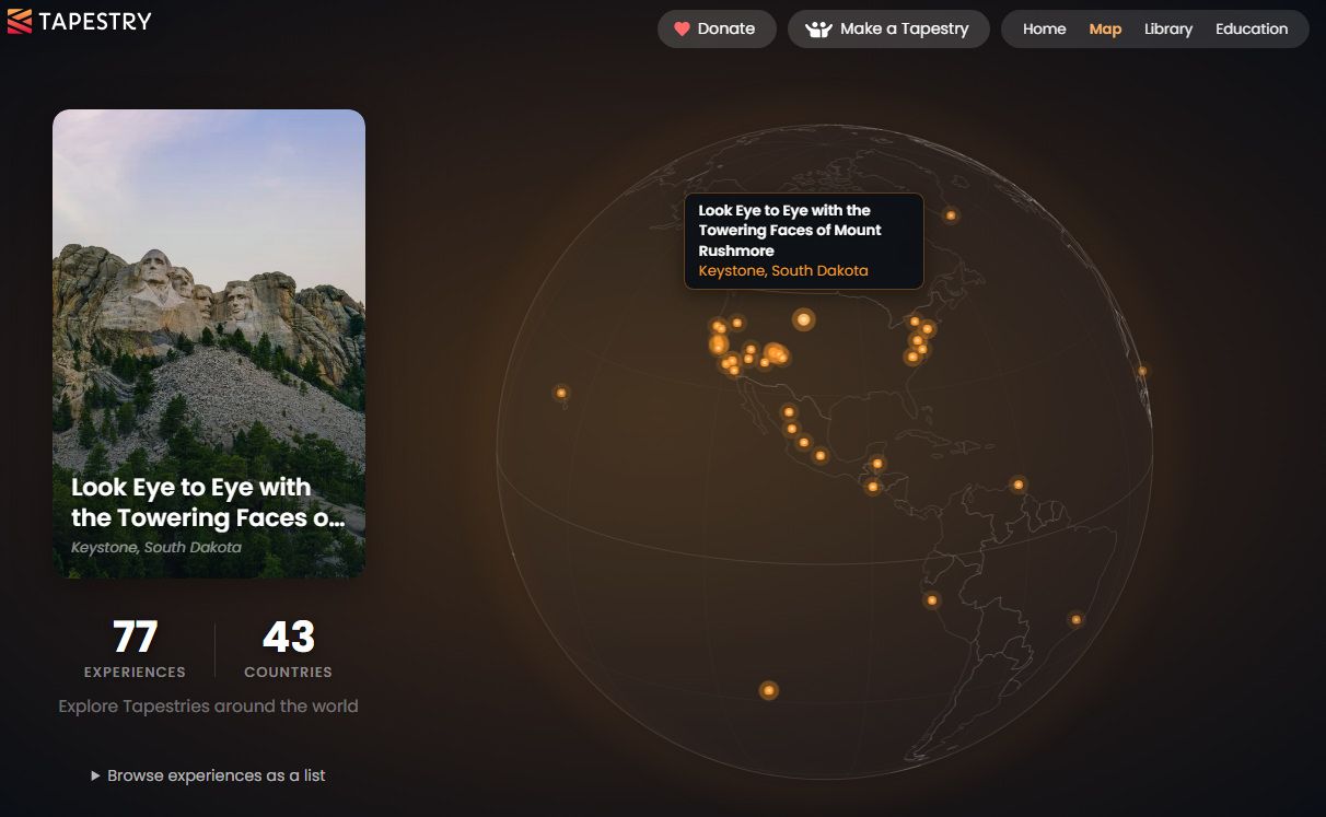 Tapestry global experience search