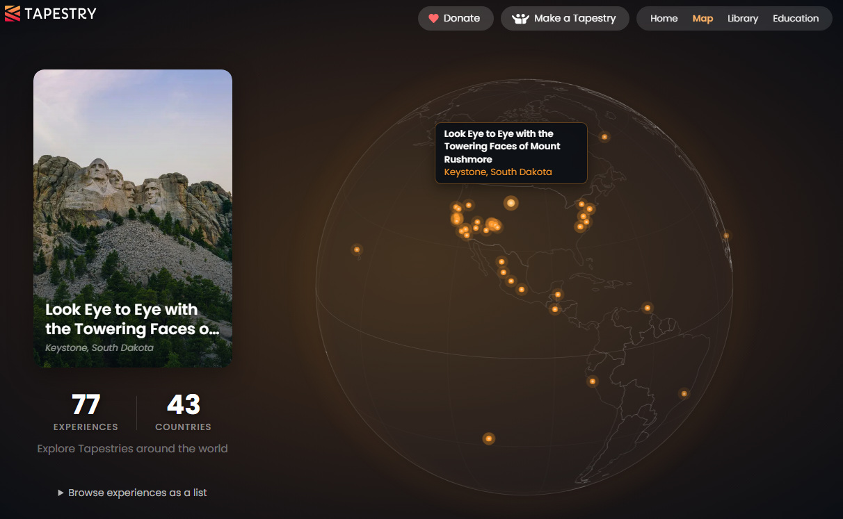 Tapestry global experience search