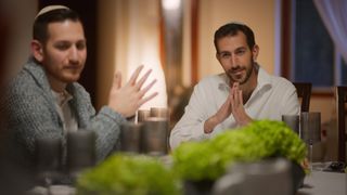Ori Basly at the dinner table in Jewish Matchmaking
