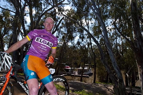 Joel Pearson (Genesys Wealth Advisers) is the new leader of the 2010 Elgas Tour of the Murray River after stage two beneath the Murray River Gums in Echuca.