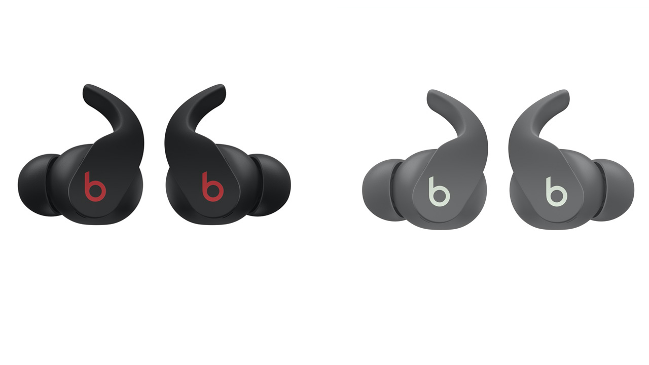 the beats fit pro wireless earbuds in black and gray