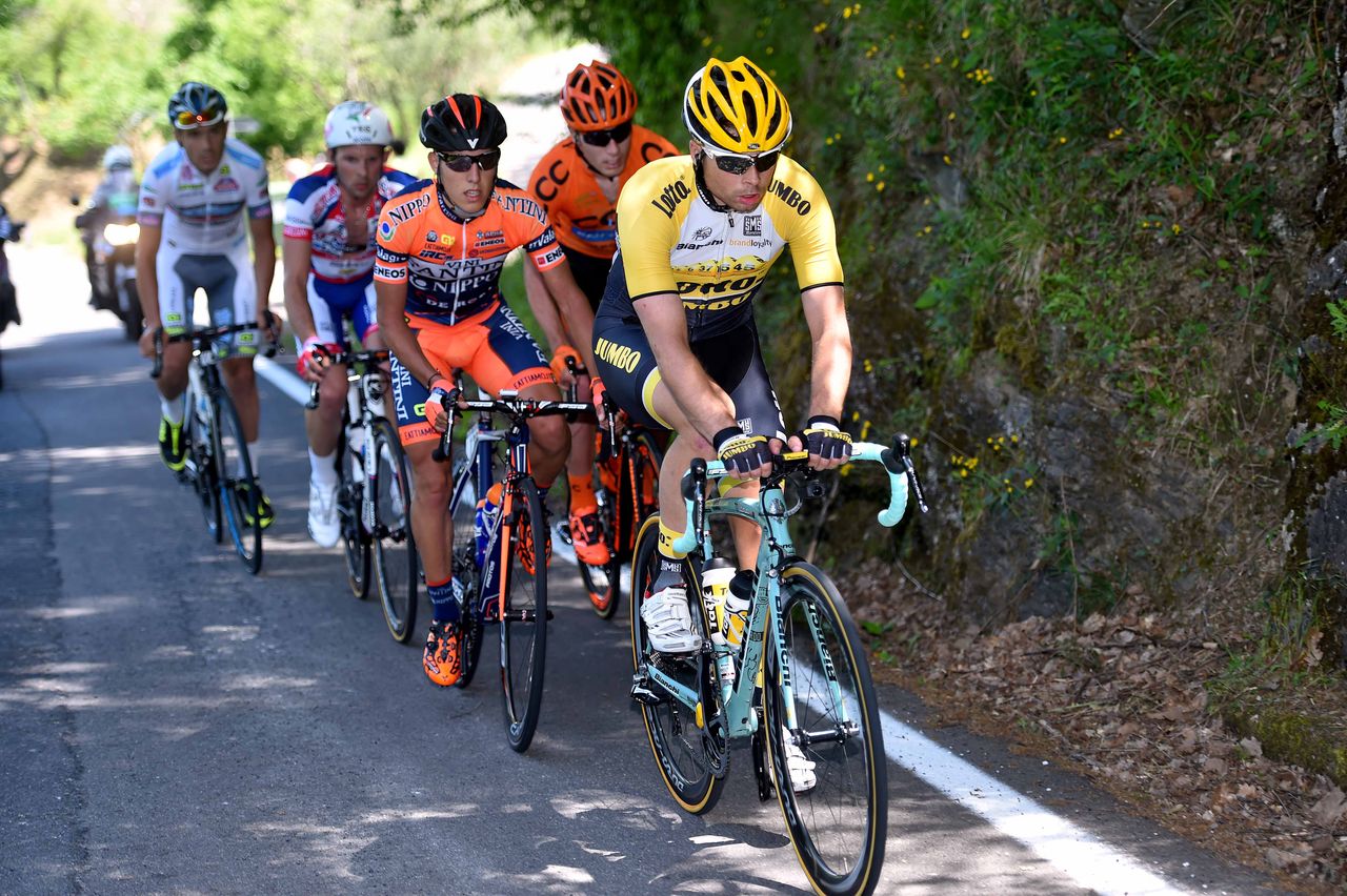 Bertjan Lindeman (LottoNl-Jumbo) leads the breakaway
