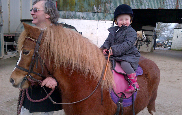 Elizabeth Carey’s grandaughter, aged two, out with the Tivyside