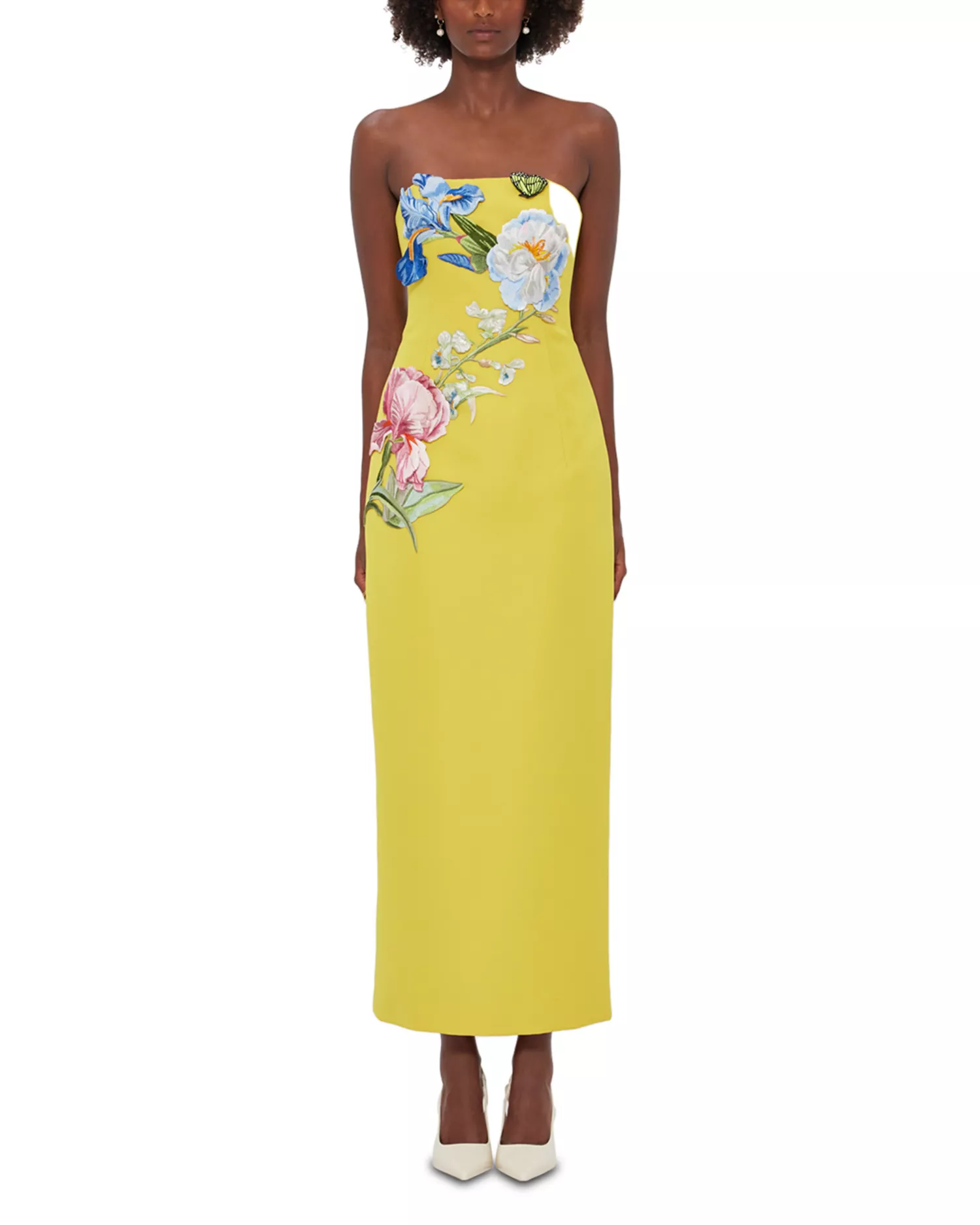 Rayna Strapless Appliqu&amp;eacute; Dress