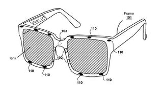 Gli occhiali VR di Sony come compaiono in un recente brevetto (Immagine: Sony/United States Patent and Trademark Office)