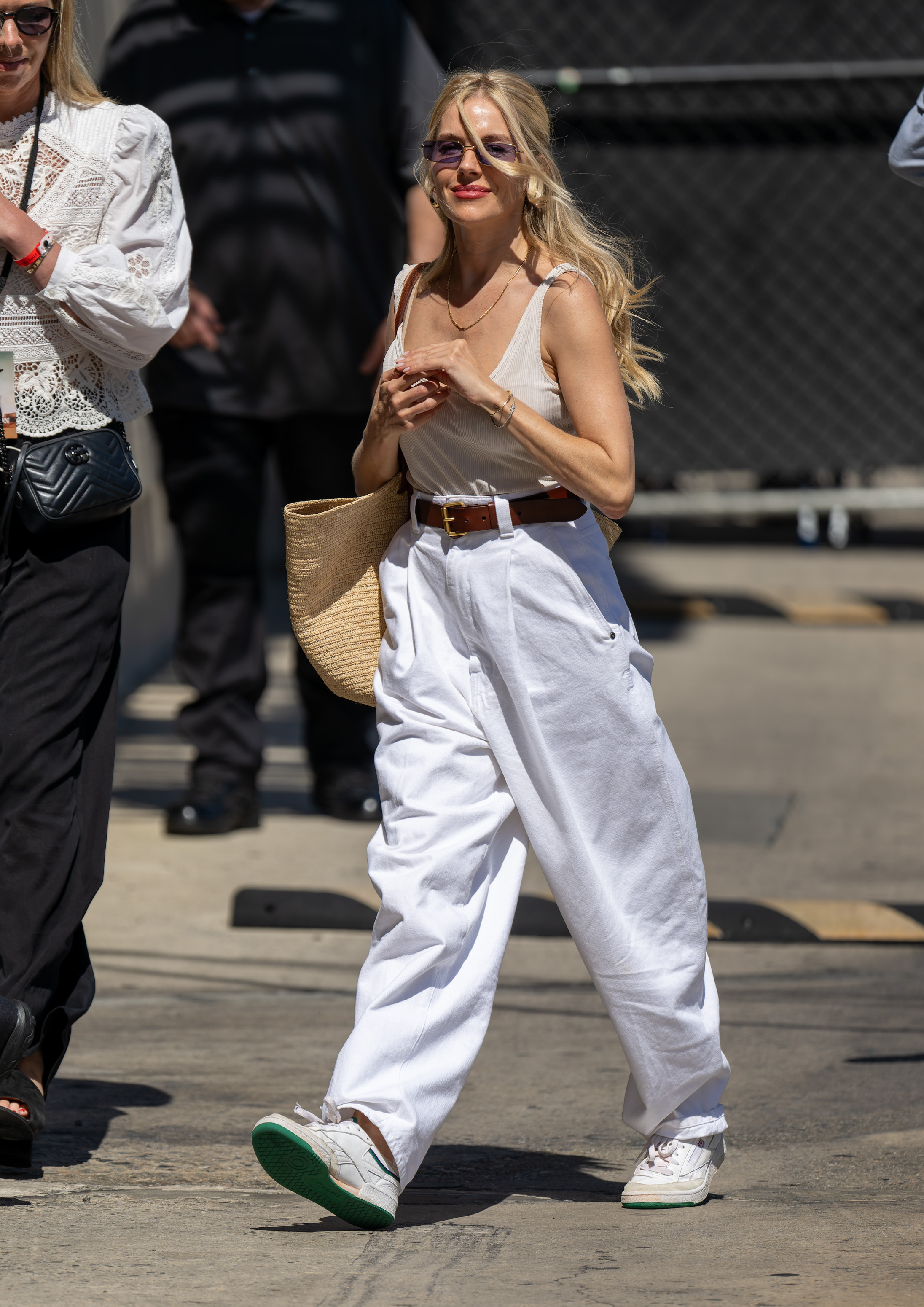Sienna Miller is seen at Jimmy Kimmel Live on June 24, 2024 in Los Angeles, California. (Photo by RB/Bauer-Griffin/GC Images)