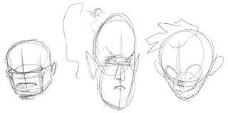How to draw a face: Three heads based on circles of varying proportions