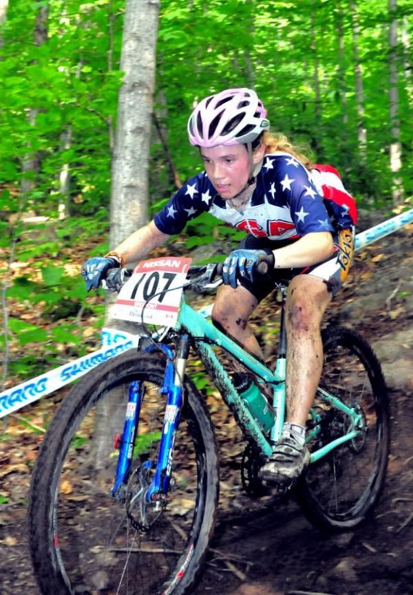 Jull Behlen riding to fourth place.