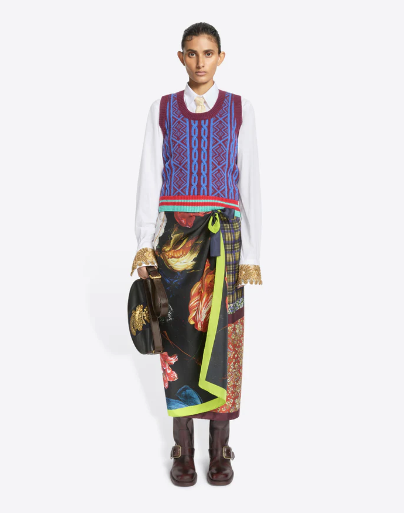 DRIES VAN NOTEN, Long Wrap Scarf-Skirt