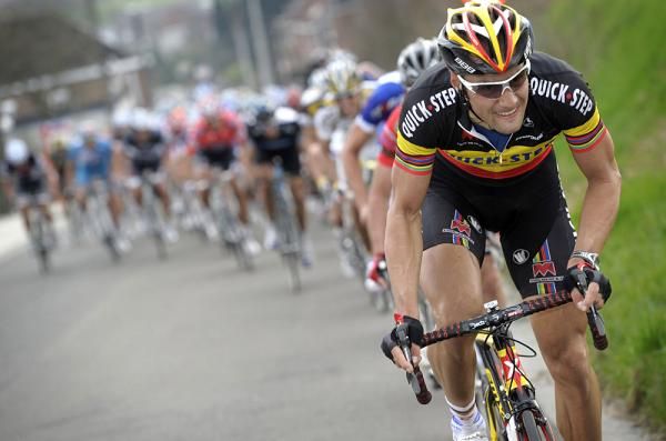 Tom Boonen (Quick Step) powers up a climb