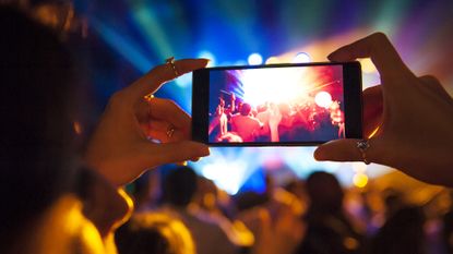 Taking a photo of a concert on an iPhone