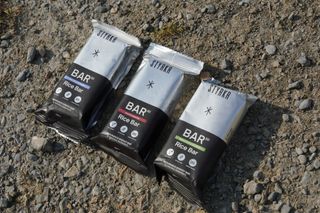 STYRKR Bar50 energy bars laid out on the Trans Cambrian Way