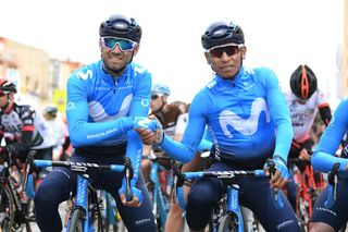 Movistar's Alejandro Valverde and Nairo Quintana