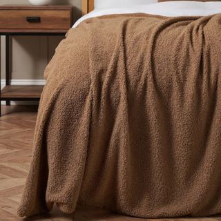 BHS Brown Teddy Fleece Throw