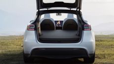 Tesla Model Y Air Mattress in back of the vehicle