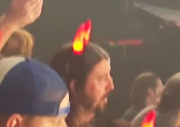 Dave Grohl Spotted in the Audience at AC/DC Show Rocking Devil Horns ...