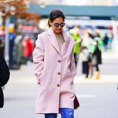 white, street fashion, photograph, clothing, fashion, coat, snapshot, pink, beauty, footwear,