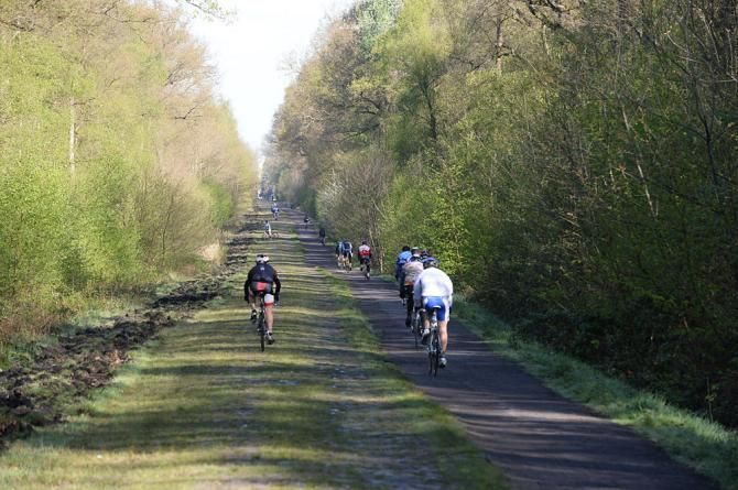 The smooth part on the right will be fenced off come Sunday in Arenberg