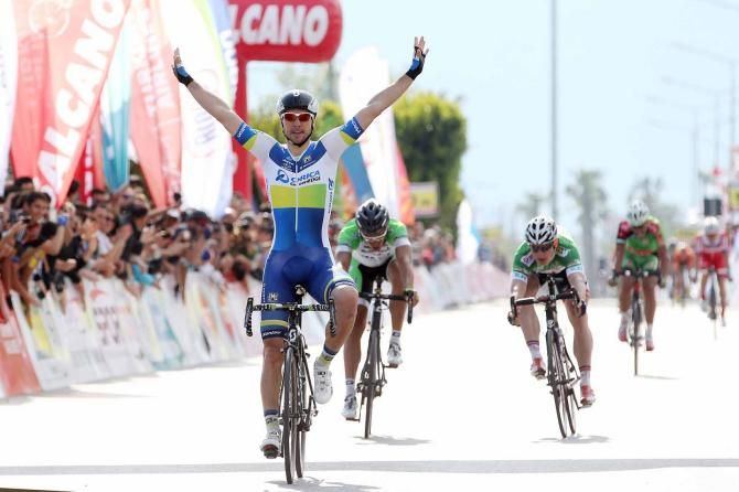 Aidis Kruopis (Orica-GreenEdge) wins stage two of the Tour of Turkey.