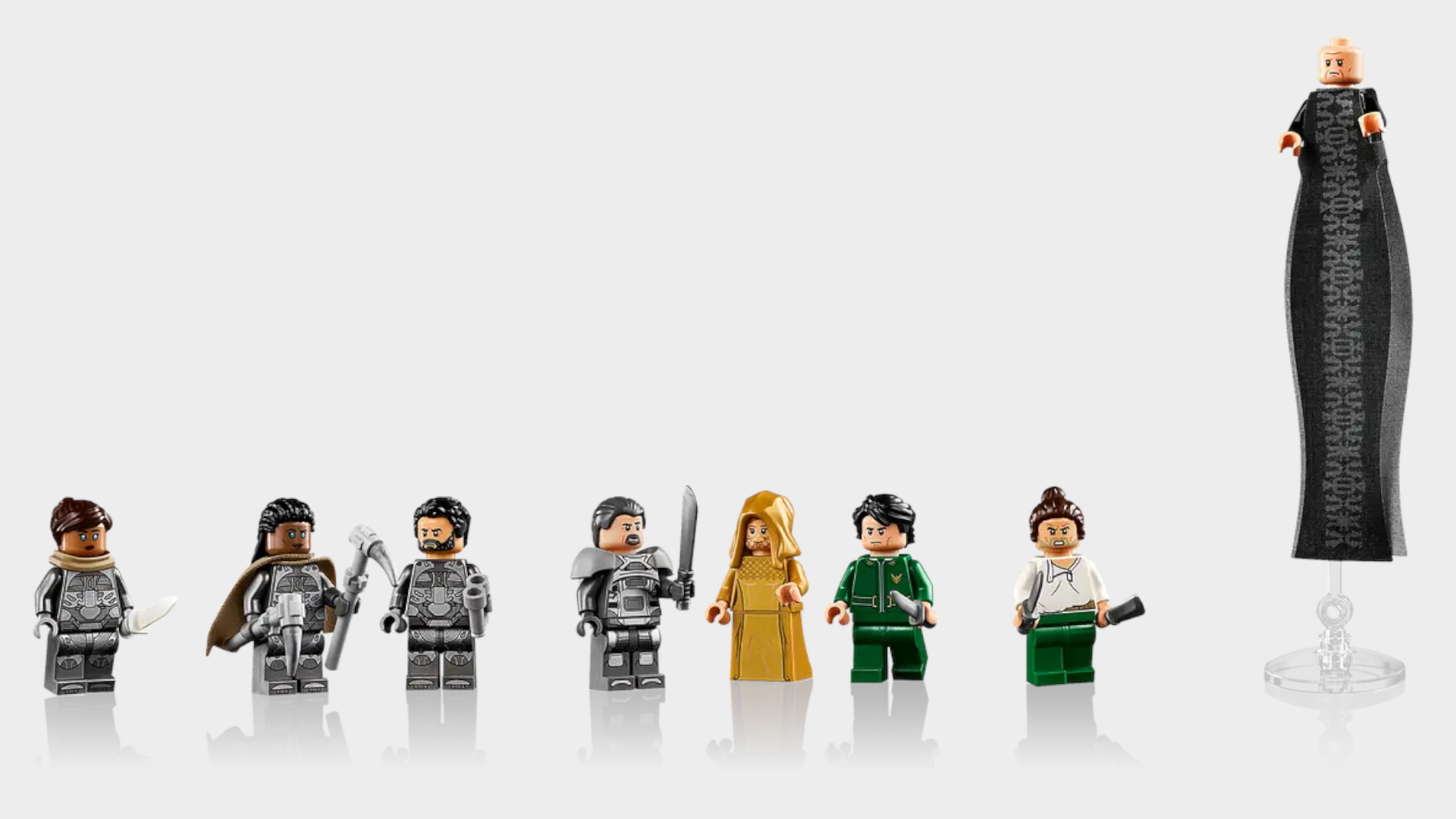 Lego Dune minifigures in a row