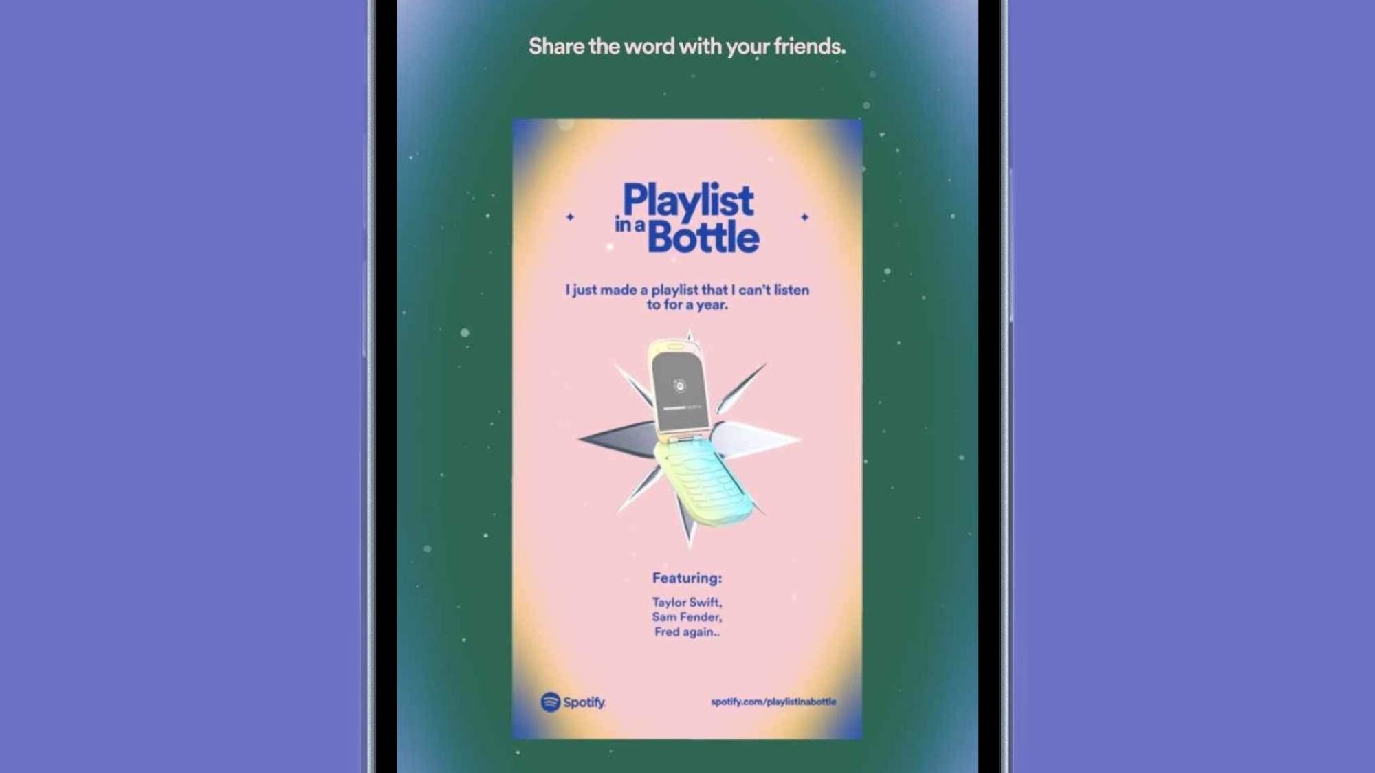 Bottle your completed playlist