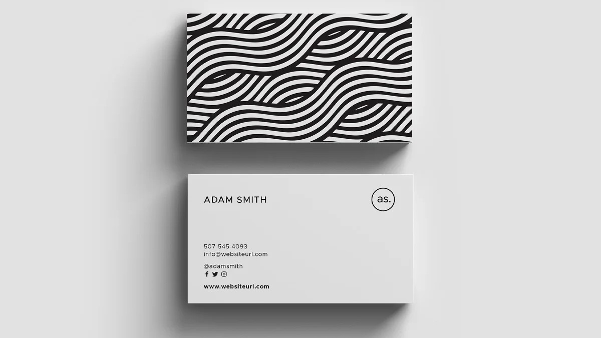 Business card templates featuring abstract monochrome design