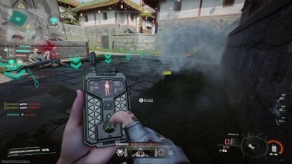 Call of Duty Black Ops 7 best settings player character pressing button on field upgrade device in multiplayer match