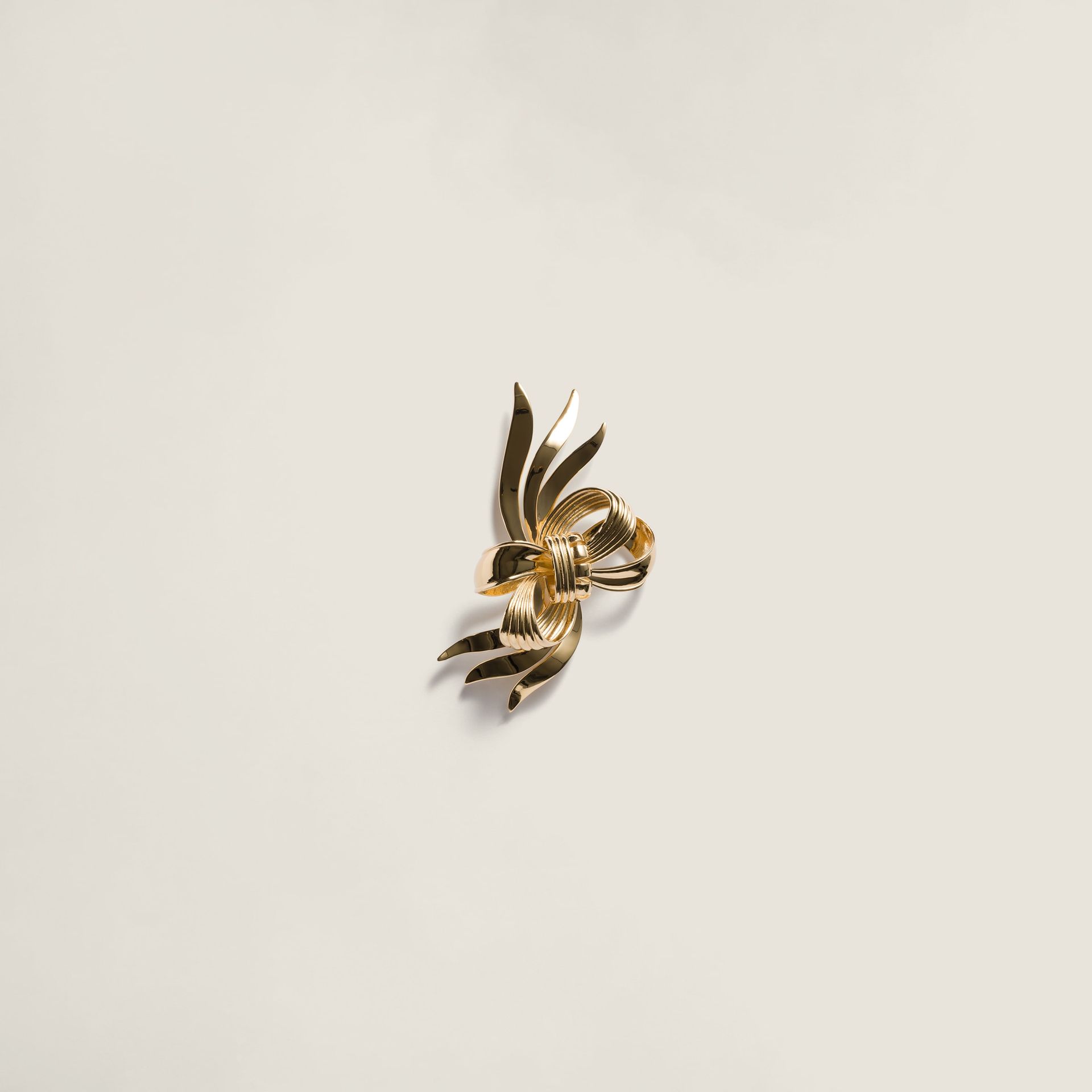 Metal Bow Brooch