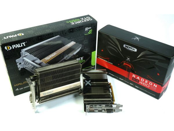 Passive Cooling XFX RX 460 Heatsink Edition Vs. Palit GTX 1050