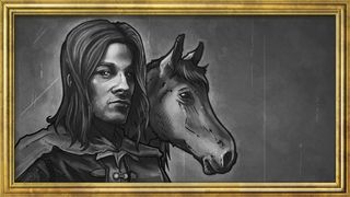 Never leave your horse behind, even in the photo booth. Art by Michael Fitzhywel.