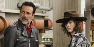 Negan and Carl in The Sanctuary