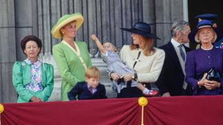 Princess Beatrice and Princess Diana on the balcony of Buckingham Palace