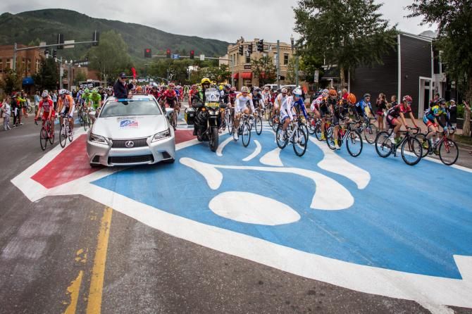 The riders head out for stage 2 of the USA Pro Challenge
